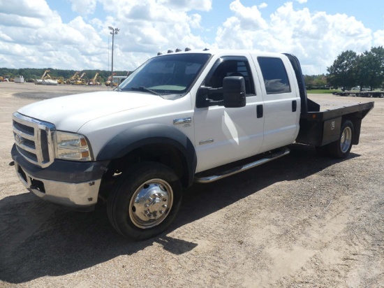 2006 Ford F450 XL Flatbed Truck, s/n 1FDXW46P56EA40591 (Title Delay): 4-doo