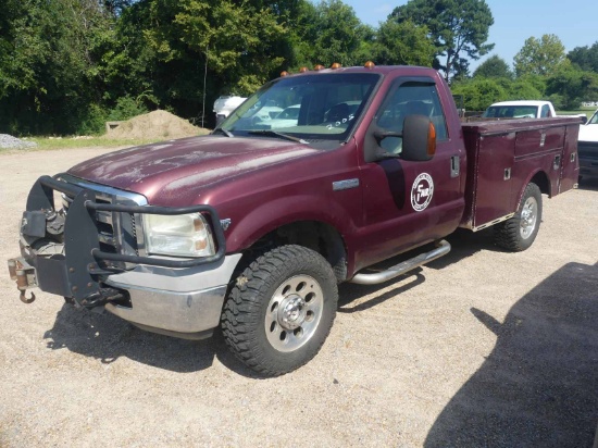 2005 Ford F350 4WD Truck, s/n 1FDSF35Y35EB99431: Reg. Cab, Triton V10 Eng.,