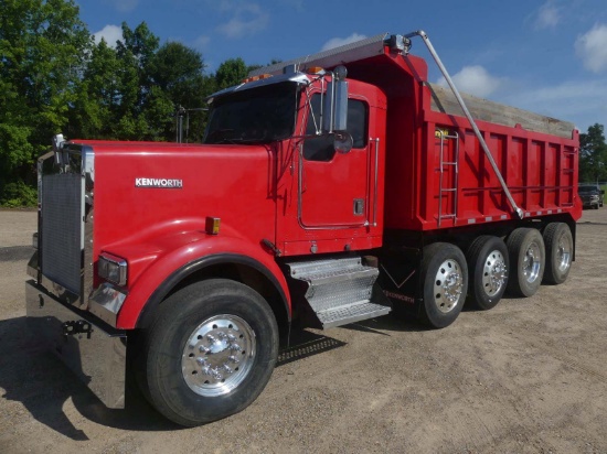 2001 Kenworth W900 Quad-axle Dump Truck, s/n 1NKWXBTX81J872611: Cat C15 Eng