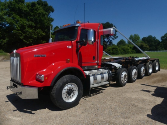 2012 Kenworth T800 Rolloff Truck, s/n 1NKDLP0X5CJ325156: 5-axle, Day Cab, P