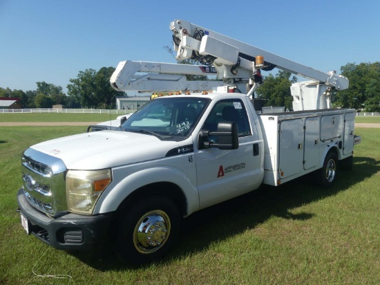 2015 Ford F350 Bucket Truck, s/n 1FDRF3G63FEC14750: Reg. Cab, 6.2L Gas Eng.