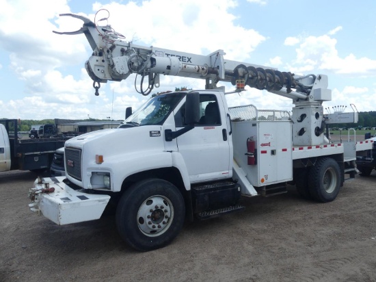 2008 GMC C8500 Digger Derrick Truck, s/n 1GDM8C1A08F410773: S/A, Cat Eng.,