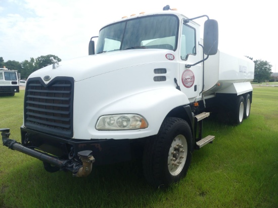 2007 Mack CXP613 Water Truck, s/n 1M1AP02Y77N001808: T/A, Mack MP7 Eng., 10