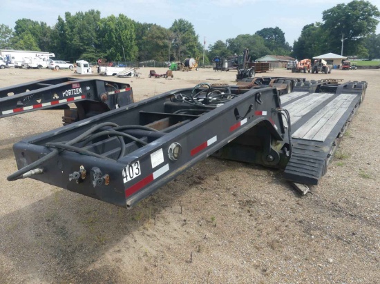 2001 Talbert Lowboy, s/n 40FS0513511020865: Tri-axle, Detach, NGB, 24' Well