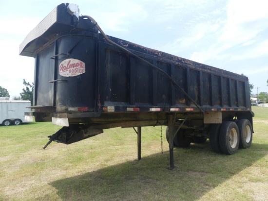 1997 Palmer TA-24H End Dump Trailer, s/n 1P924HS27VA003012: T/A
