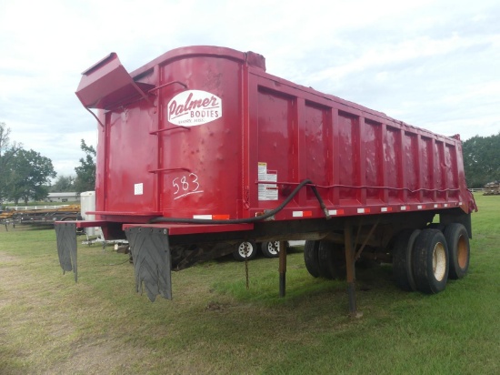 1997 Palmer TA-22H Dump Trailer, s/n 1P922HS26VA003010 (Title Delay): T/A,