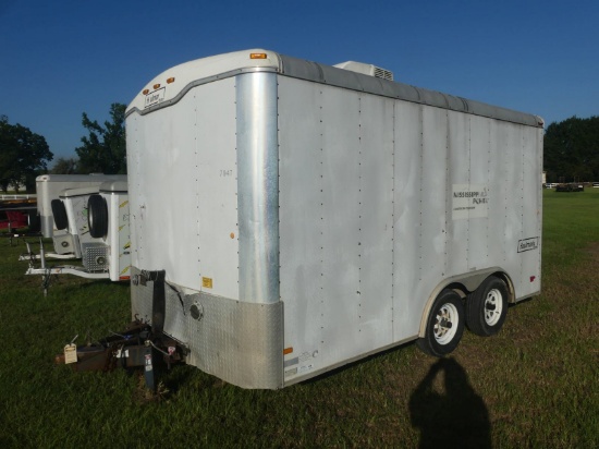 2008 Haulmark 8x14 Enclosed Trailer, s/n 16HG8142186093924: Model GR85X14WT