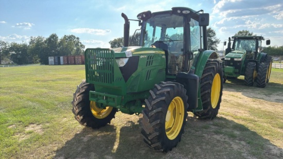 John Deere 6140M MFWD Tractor, s/n 1L06140MTNH146548: C/A, 3 Hyd. Remotes,