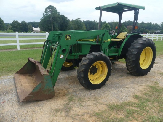 John Deere 5410 MFWD Tractor, s/n LV5410S141883: Rollbar Canopy, JD 540 Loa