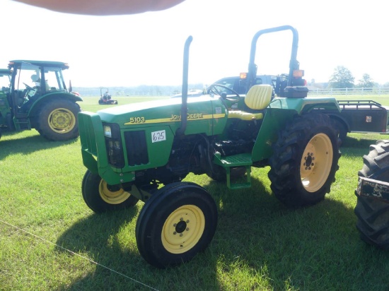 John Deere 5103 Tractor, s/n PY5103U003574: 2wd, 3PH, PTO, One Owner, Meter