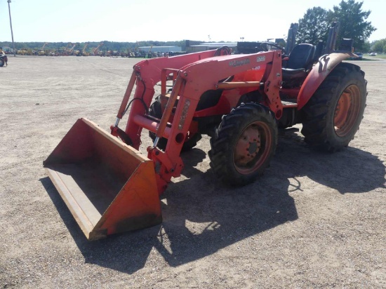2010 Kubota M7040 MFWD Tractor, s/n 83277: Kubota LA1153 Loader w/ Bkt., 3P