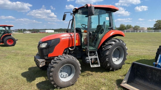 Kubota M6060 MFWD Tractor, s/n 75633: Encl. Cab, 3PH, PTO