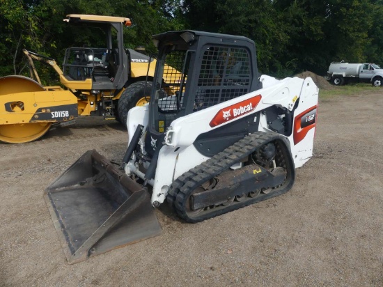 2022 Bobcat T62 Skid Steer, s/n B4SF12325: Canopy, Rubber Tracks, QC GP Bkt