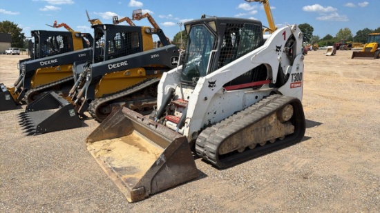 2008 Bobcat T300 Skid Steer, s/n 532018019: Encl. Cab, GP Bkt., Rubber Trac
