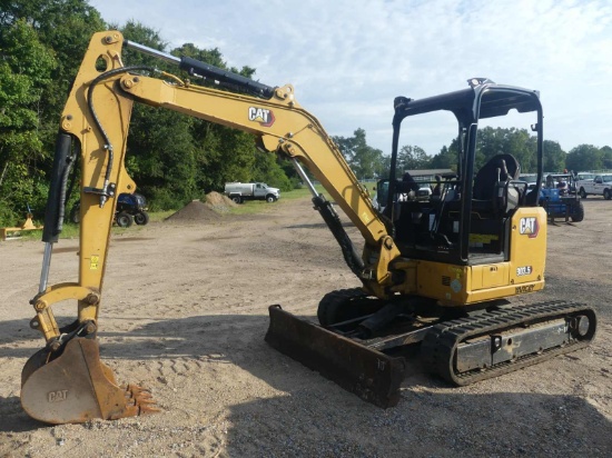 2021 Cat 303.5E2 Mini Excavator, s/n RE900411: Canopy, Aux. Hydraulics, 70"