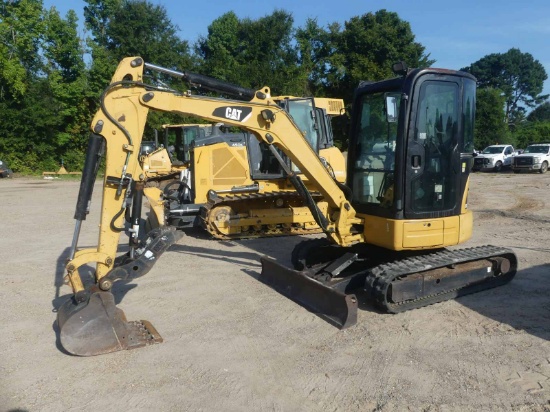 2012 Cat 303.5DCR Mini Excavator, s/n RPH01507: C/A, Hyd. Thumb, Bkt., Blad