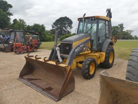 John Deere 410J 4WD Loader Backhoe, s/n 1T0410JXTB0195882: Encl. Cab, 6954