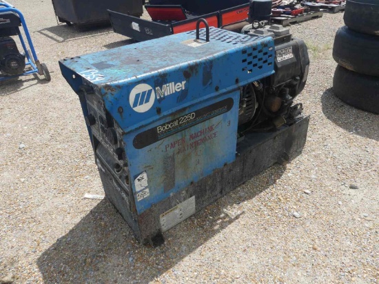 Miller Bobcat 225D Welder/Generator: Deutz Diesel, CC/CV, AC/DC, 8000-watt