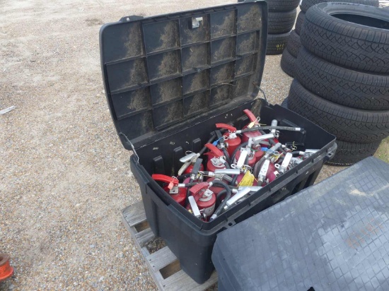 (2) Plastic Tool Boxes w/ Fire Extinguishers
