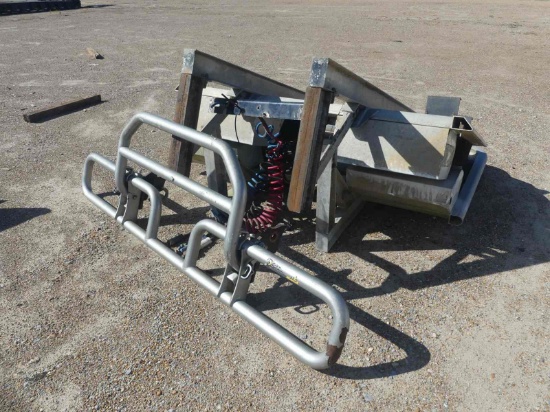 (2) Headache Racks and (1) Bumper Guard for Truck Tractor