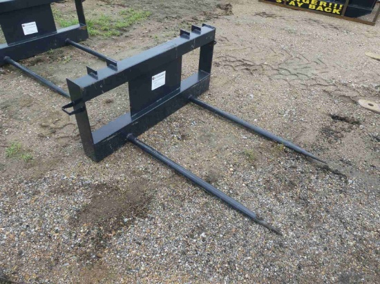 2026 JCT 2-point Bale Spear for Skid Steer