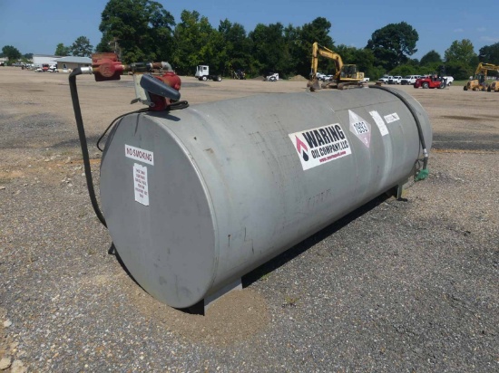 1000-gallon Fuel Tank: Fuel Rite 20 GPM Pump w/ Hose & Nozzle, Dented