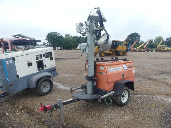 2017 Wanco Towable Light Tower, s/n 5F13D1119H1005703: 2596 hrs