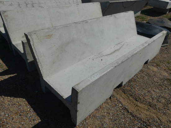 Precast 8' Open Ended J Bunk Feed Trough