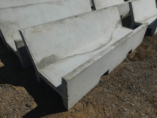 Precast 8' Open Ended J Bunk Feed Trough