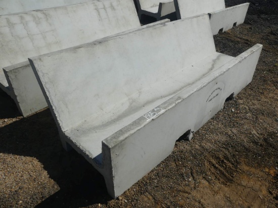 Precast 8' Open Ended J Bunk Feed Trough