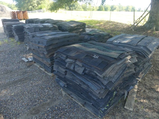 Lot of (12) Pallets of Shingles: Various Colors and Styles