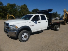 2016 Dodge Ram 5500 4WD Flatbed Dump Truck, s/n 3C7WRNFL5GG118813: Crew Cab