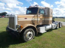 1999 Peterbilt 379 Truck Tractor, s/n 1XP5DR9X8XD461124: T/A, Flat Top Slee