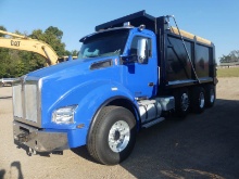 2015 Kenworth T880 Tri-axle Dump Truck, s/n 1XKZD40X6FJ450582: Cummins ISX1
