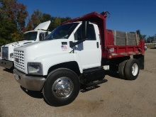2002 GMC C6500 Single-axle Dump Truck, s/n 1GDJGJ1CX3F507373: Cat 3126 Eng.