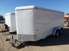 2007 CM 16' Enclosed Trailer, s/n 49TCB162871087578: V-Nose, T/A, Side Door