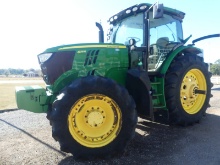2015 John Deere 6215R MFWD Tractor, s/n 1RW6215RKFD020869: Encl. Cab, 3PH,