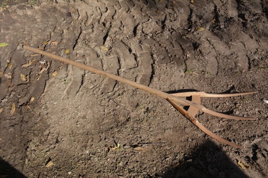 Antique Wood Hay Pitch Fork