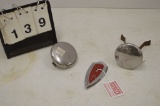 1941 Plymouth Red And Chrome Emblem & 2 Crank Covers, 1 - 1932