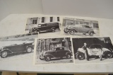 Group Of 5 1930s Early Ford V8 Dealership Promotional Pictures