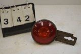 License Plate Topper/reflector W/ Red & Amber Glass