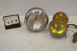 1936 Chevy Standard Or 1937 Chevy Truck H/l R/h And Pair Of Amber Fog Light