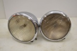 Pair Of Chrome Head Lights