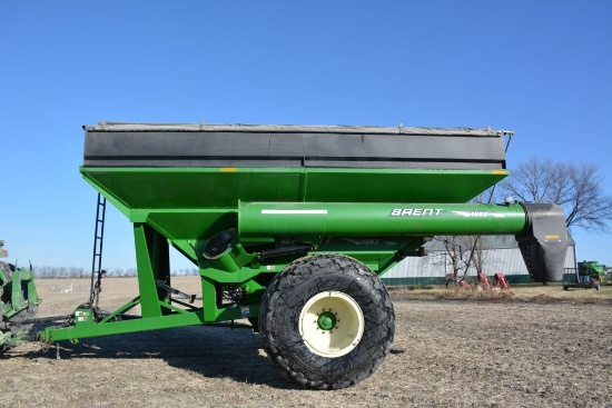 2009 Brent 1082 Grain Cart; 35.5l-32 Turf Tires 70%; New 20” Lower And Uppe