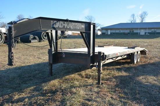 2006 25ft Load Master Gooseneck Trailer; Flat Bed; 7000 Lb Tandem Axle, Si