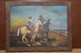 H.O. Bowen Oil On Canvas Painting, Signed & Dated, Canvas Size 48