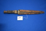 Hand Made Dagger W/ Deer Skin Sheath