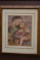 Chalk Portrait Of Mother & Child By R. Gradam '92