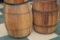 Pair Of 29 1/2 In. Wooden Barrel Kegs, 1 Marked - The Huron Milling Co., Ha