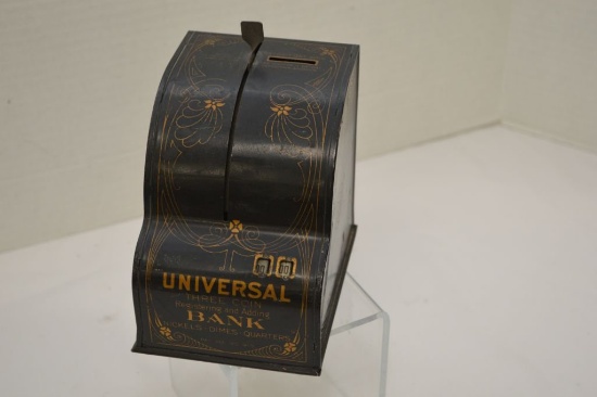 Chas. W. Shonk Co. Tin Universal Cash Register Type Bank, Pat 1905